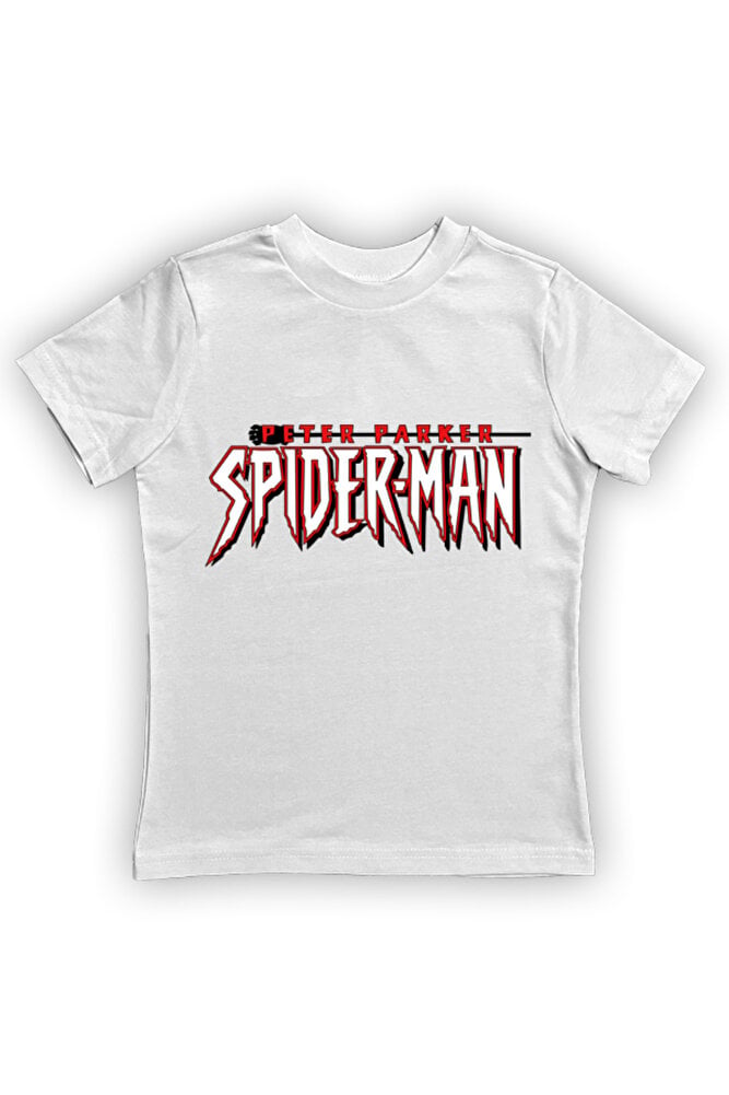 Spiderman baskılı örümcek adam pamuklu penye kumaş yazlık çocuk tişört