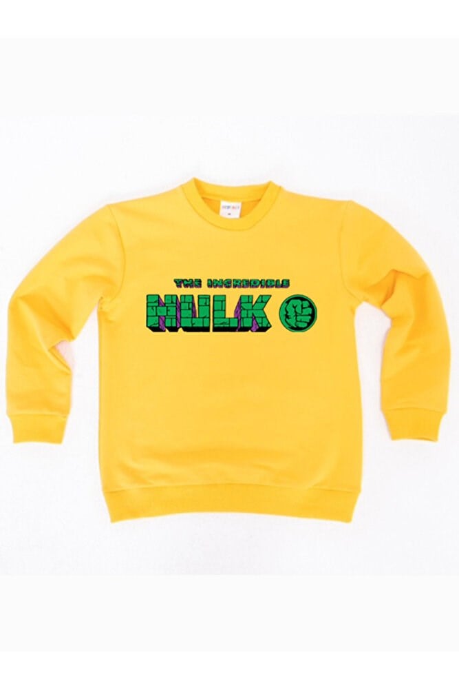 Spiderman baskılı pamuklu kumaş çocuk sweatshirt