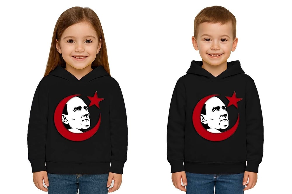 Unisex Ay Yıldızlı 19 Mayıs 29 Ekim 23 Nisan 10 Kasım Atatürk Çocuk Kapüşonlu Sweatshirt