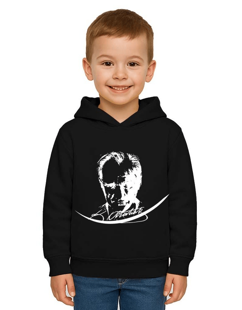 Unisex Ay Yıldızlı 19 Mayıs 29 Ekim 23 Nisan 10 Kasım Atatürk Çocuk Kapüşonlu Sweatshirt