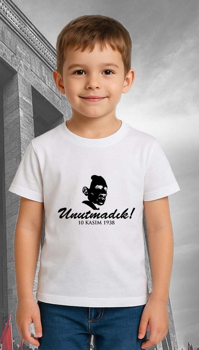 Unisex Ay Yıldızlı T-Shirt 19 Mayıs 29 Ekim 23 Nisan 10 Kasım Atatürk Çocuk Tişört