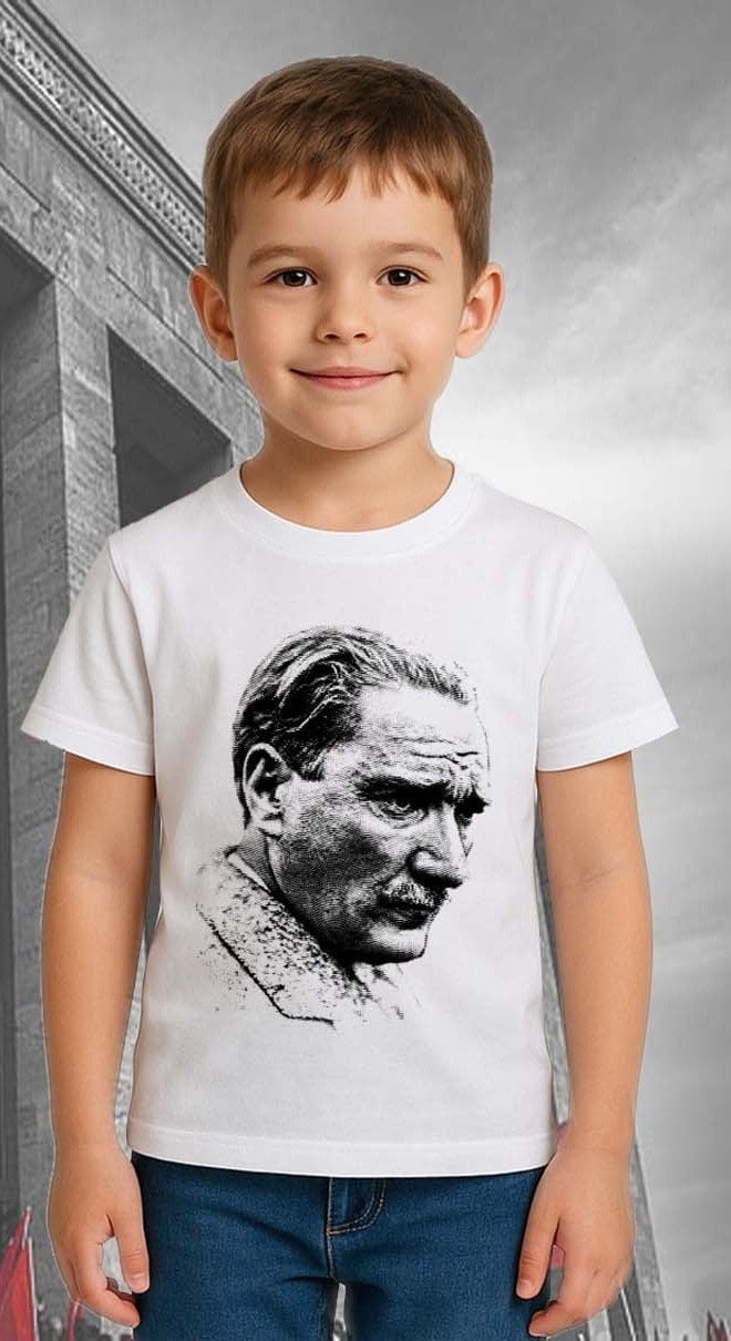 Unisex Ay Yıldızlı T-Shirt 19 Mayıs 29 Ekim 23 Nisan 10 Kasım Atatürk Çocuk Tişört
