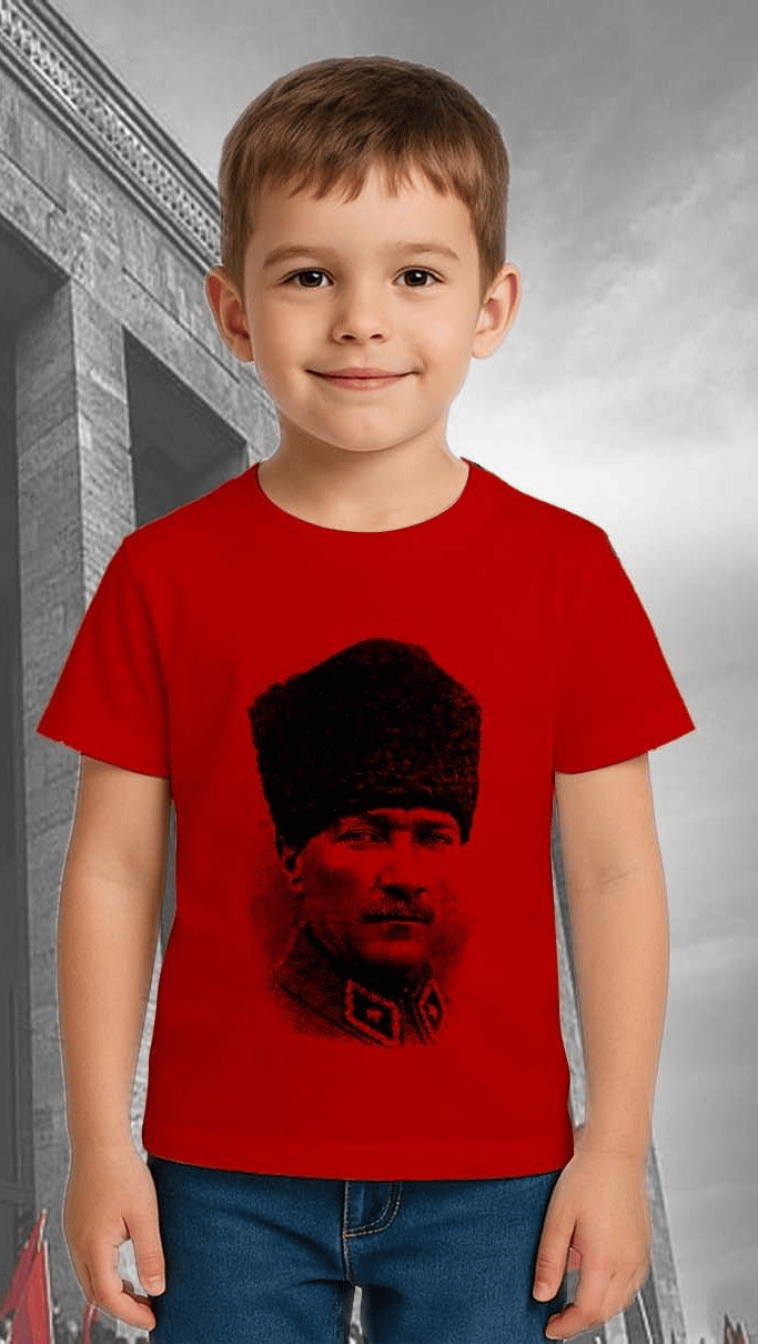 Unisex Ay Yıldızlı T-Shirt 19 Mayıs 29 Ekim 23 Nisan 10 Kasım Atatürk Çocuk Tişört
