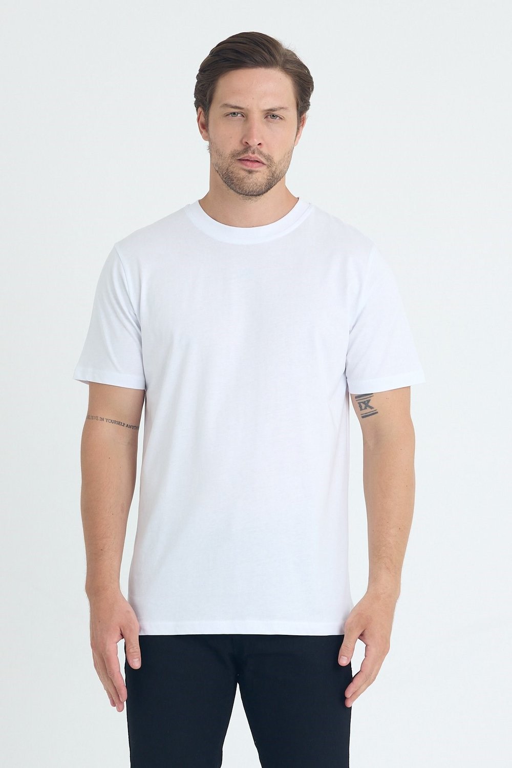 Unısex Baskısız Regular T-shirt Pamuklu Penye Kumaş