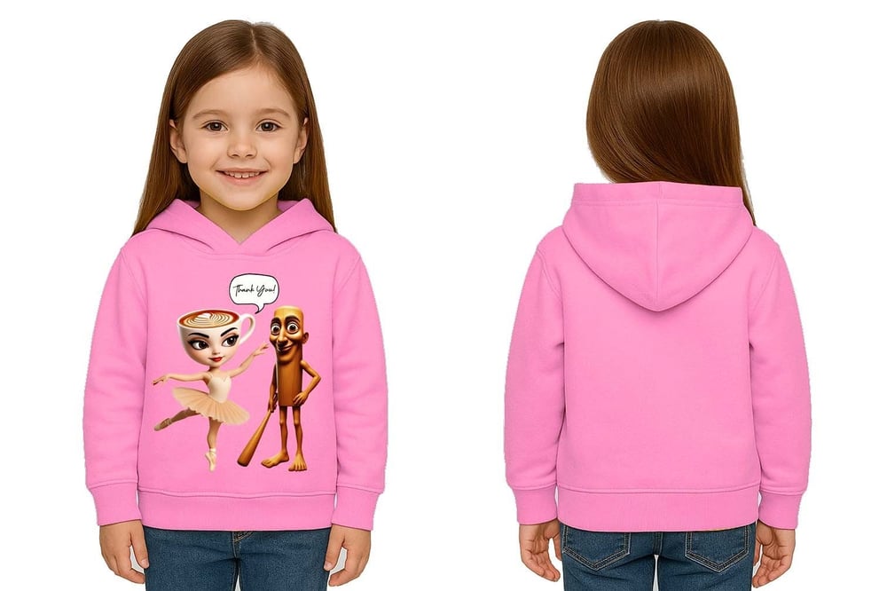 Unisex Brainrot Baskılı Çocuk Swaetshirt Kapüşonlu 3 İplik Şardonlu