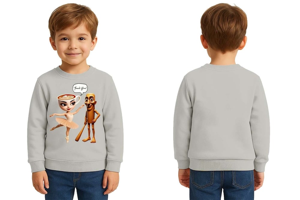 Unisex Braınrot Baskılı Çocuk Swaetshirt 3 İplik Şardonlu