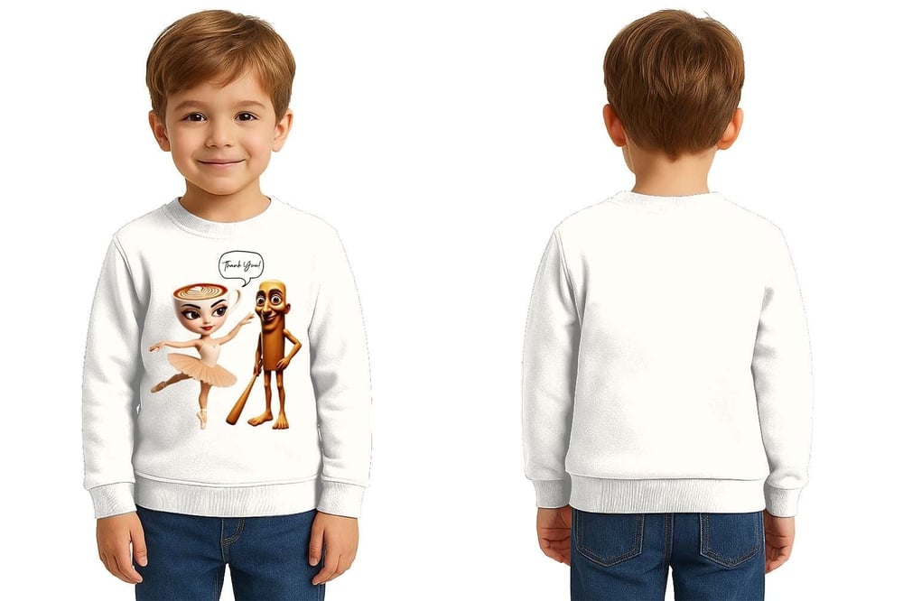Unisex Braınrot Baskılı Çocuk Swaetshirt 3 İplik Şardonlu