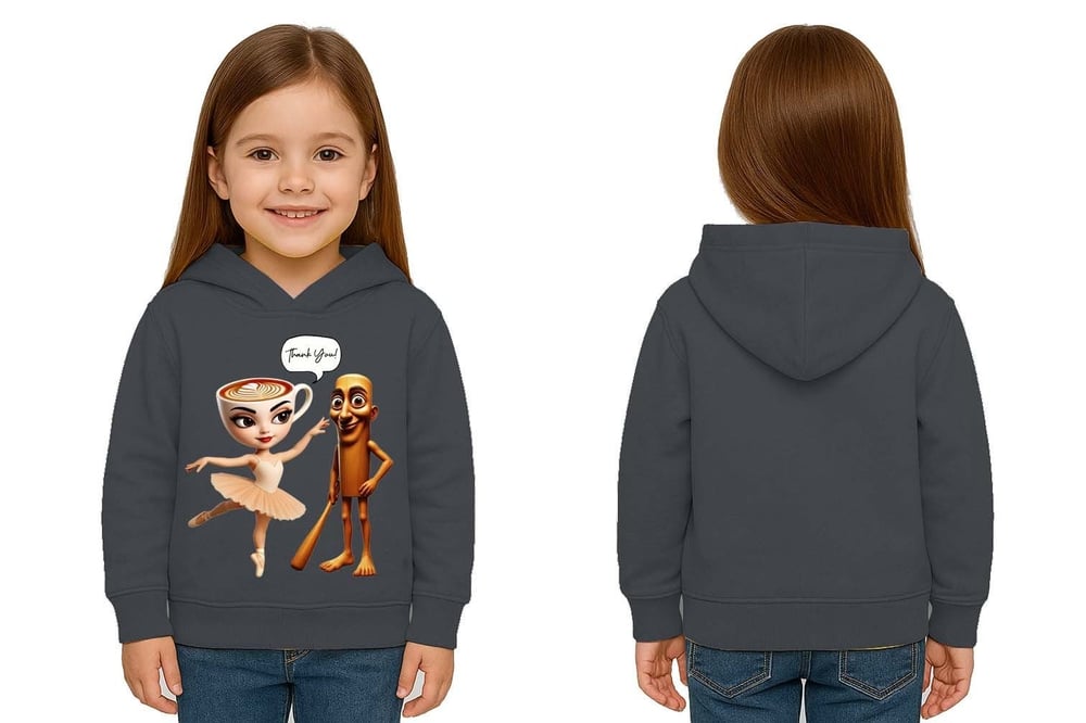 Unisex Brainrot Baskılı Çocuk Swaetshirt Kapüşonlu 3 İplik Şardonlu
