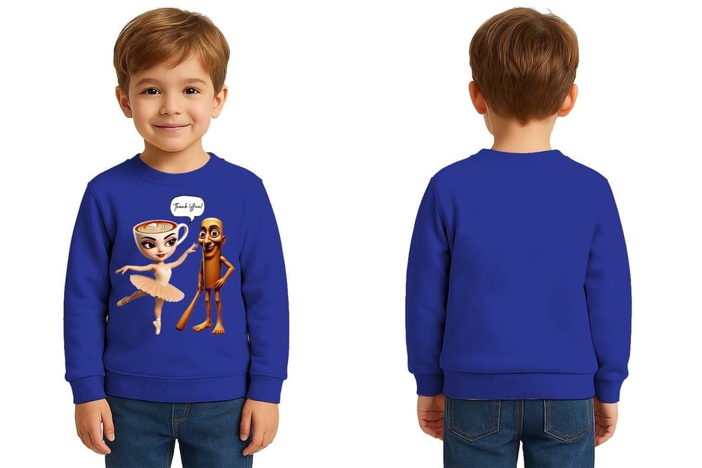 Unisex Braınrot Baskılı Çocuk Swaetshirt 3 İplik Şardonlu