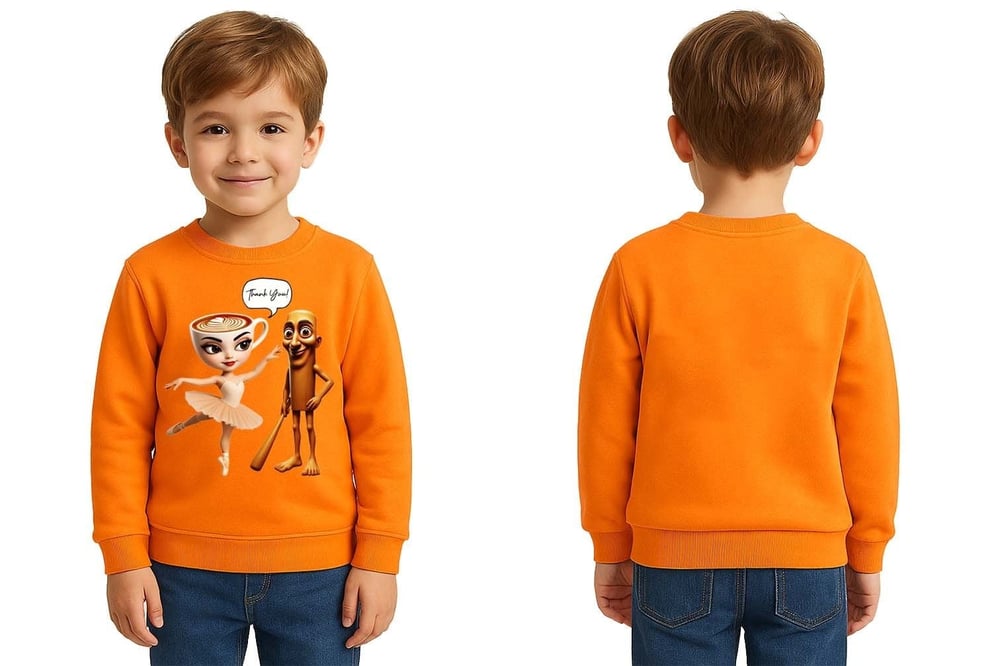 Unisex Braınrot Baskılı Çocuk Swaetshirt 3 İplik Şardonlu