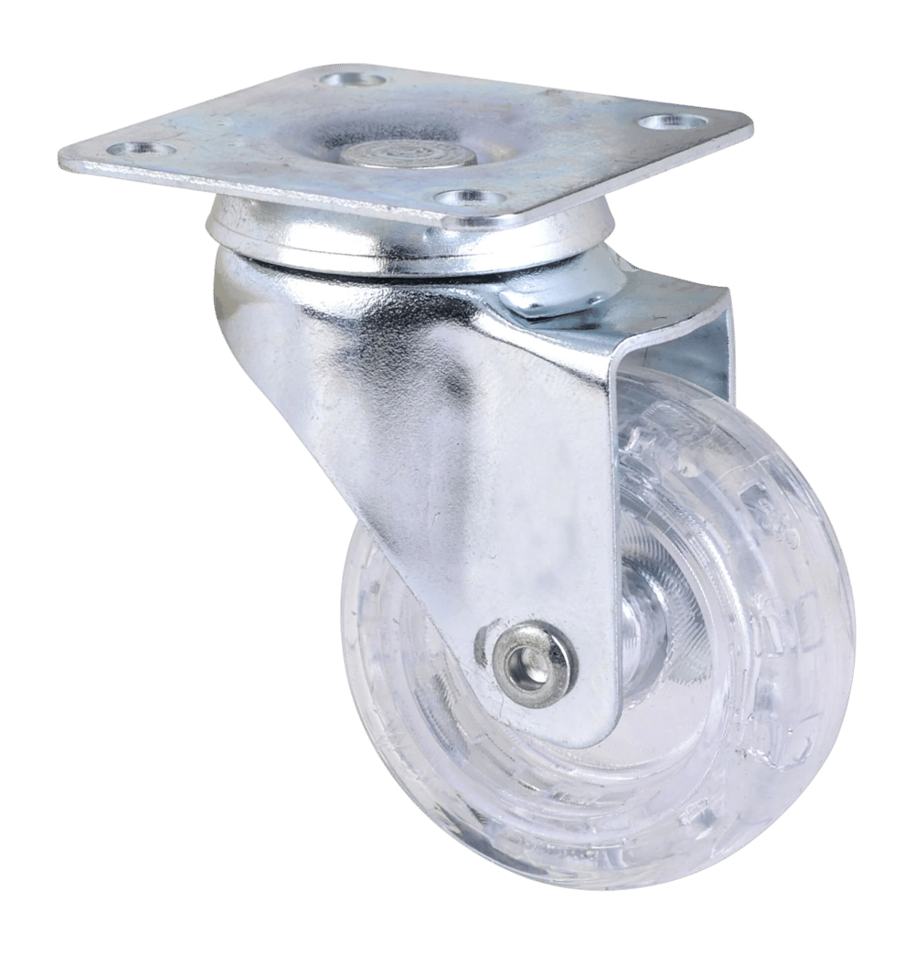 3321 Şeffaf Makaralı Tablalı Teker Ø:50*20 mm ■125 Adet