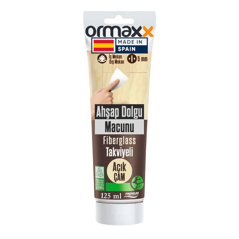 Aguaplast - Açık Çam Fiberglass Katkılı Ahşap Dolgu Tamir Macunu 125 ml