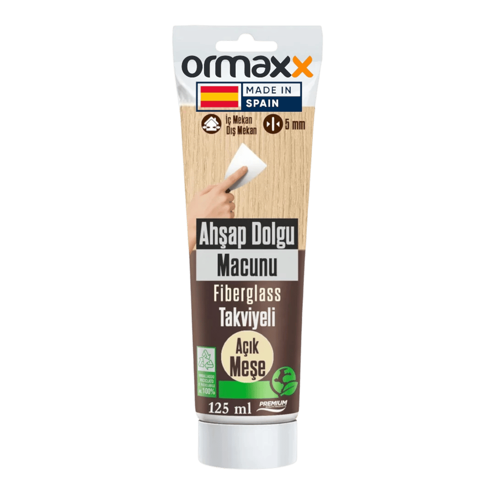 Aguaplast - Açık Meşe Fiberglass Katkılı Ahşap Dolgu Tamir Macunu 125 ml