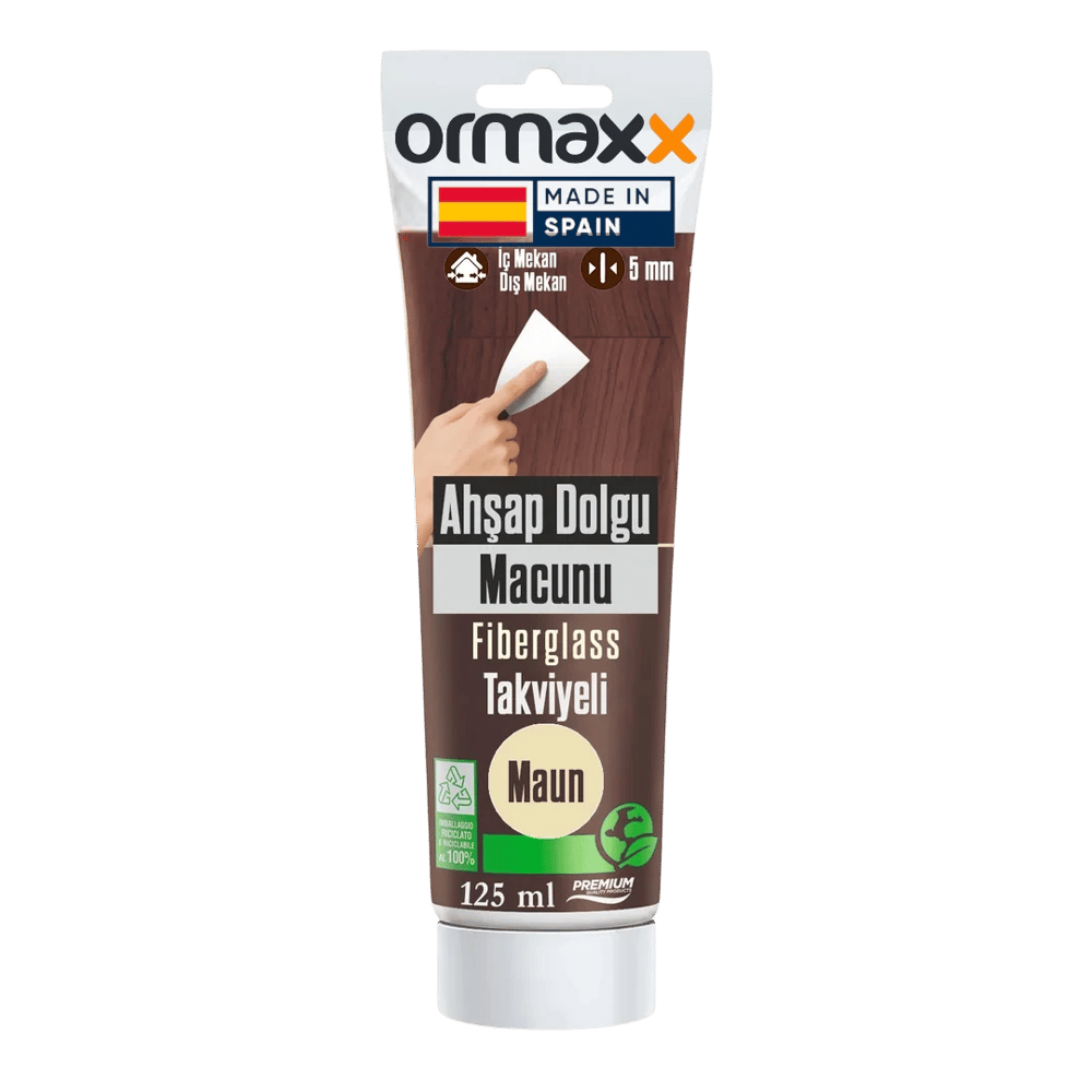 Aguaplast - Maun Fiberglass Katkılı Ahşap Dolgu Tamir Macunu 125 ml