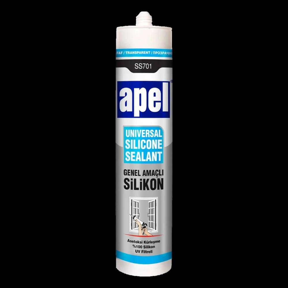Apel Üniversal Silikon Şeffaf 280 gr. 30'lu Koli