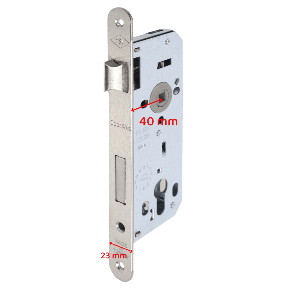 Dooraks 121ZB Silindirli Dış Kapı Kilidi 40 mm (Oval Nikel 23 mm Ayna Barel:68 mm Zamak)
