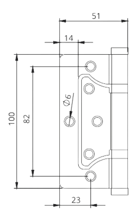 Elit Panel Yönsüz Menteşe Antik Sarı 10 cm K:2,5 mm