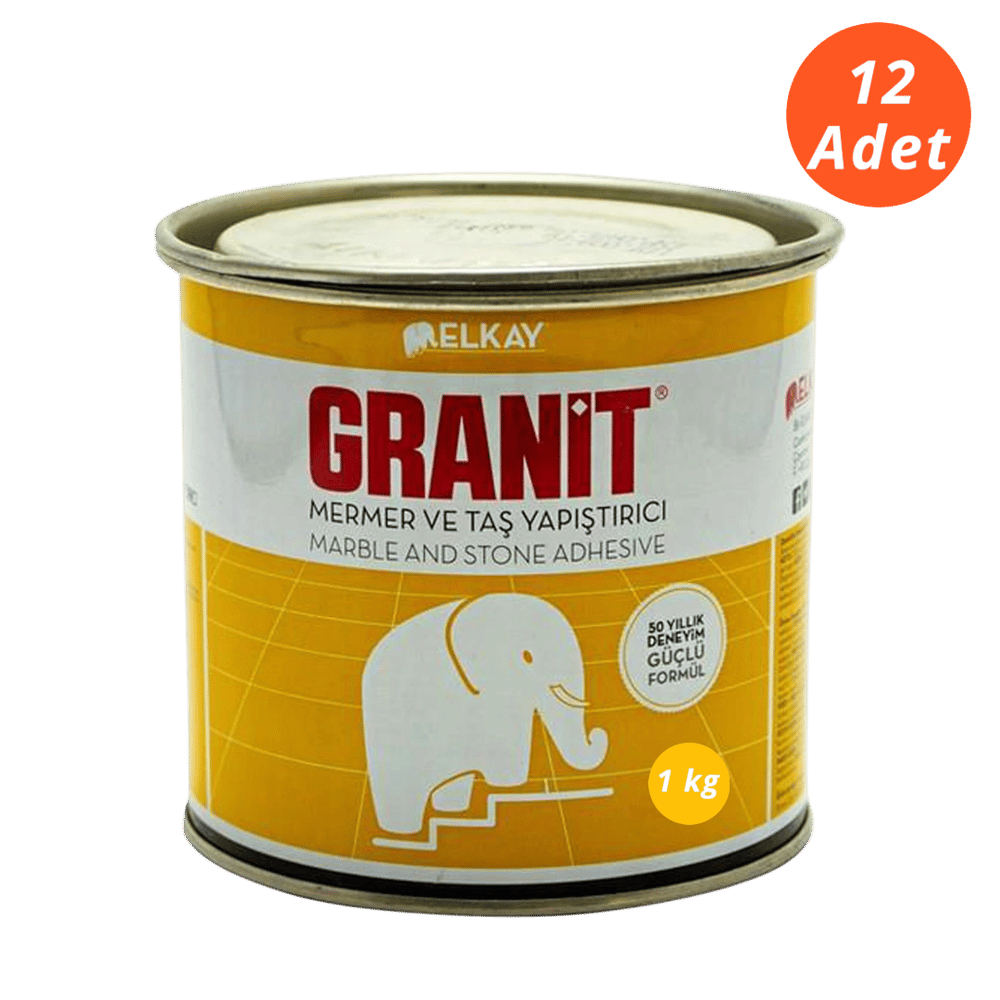 Elkay EB25 Grani̇t Mermer Yapıştırıcı Bej 1000 gr - 12'li Koli