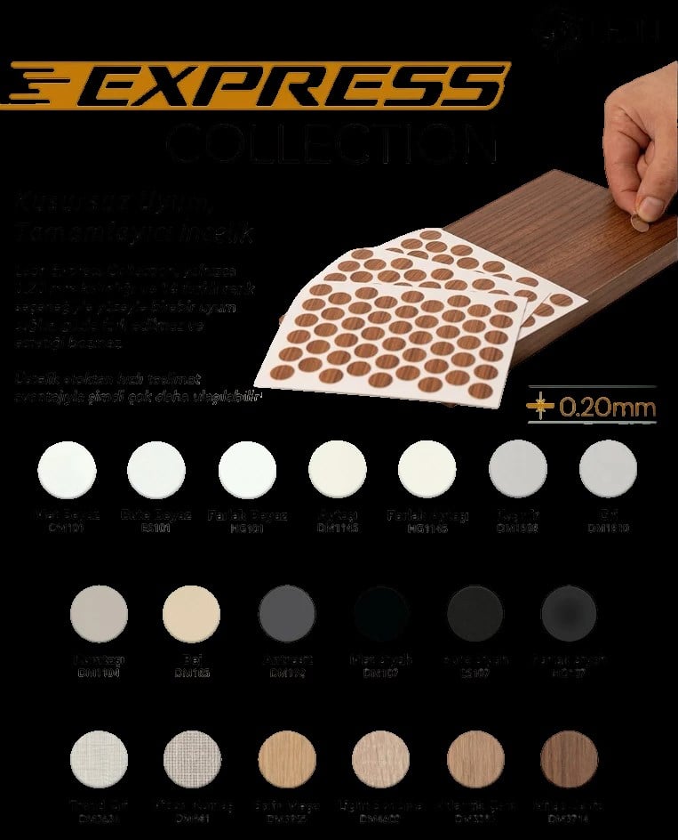 Leon Yapışkanlı Tapa Mat Beyaz Ø:14 mm DM101 50'li Paket