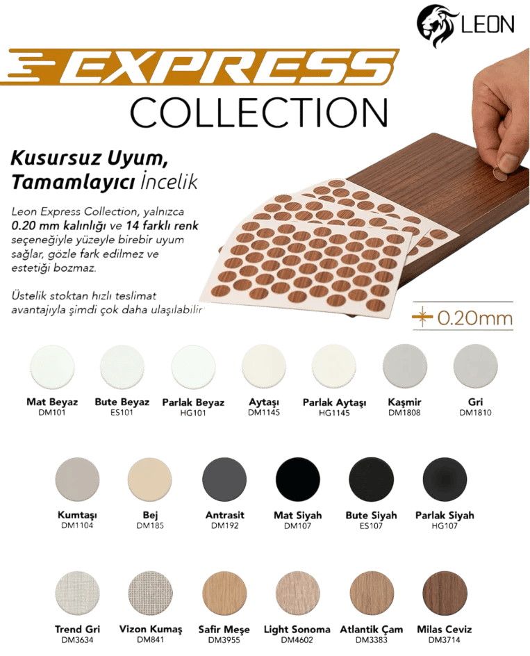 Leon Yapışkanlı Tapa Parlak Beyaz Ø:14 mm HG101 Panel Kodu:D129