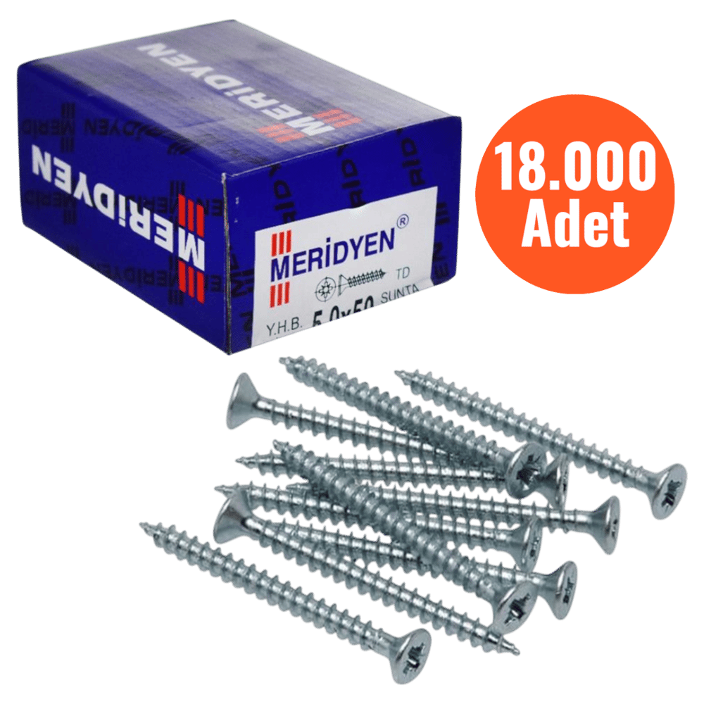 Meridyen Sunta Vidası 3,5*30 mm 18.000 Adet - PZ 2 Bits Uç ile Kullanılır