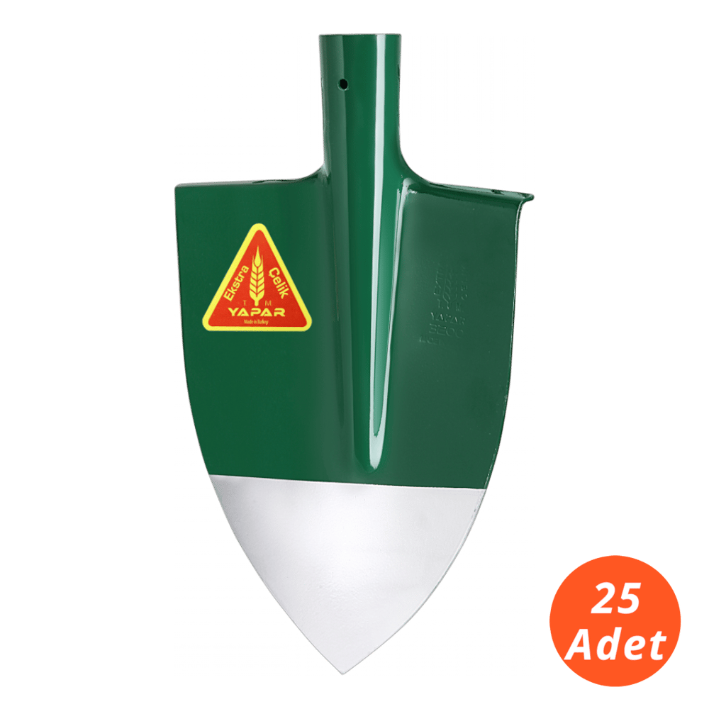 Yapar 3200 Sivri Bel Küreği 25li Koli – Sert Topraklar İçin Güçlü Çelik Bahçe Küreği
