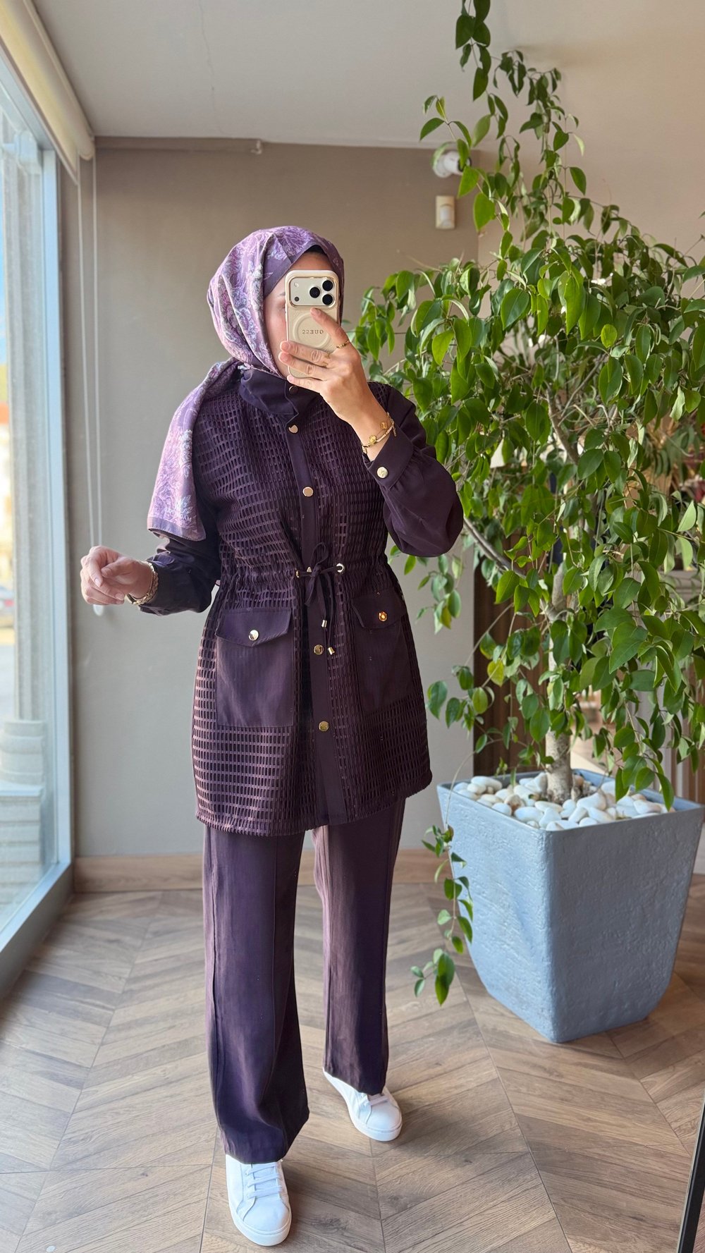 Fitil Detaylı Modal Takım | Bordo