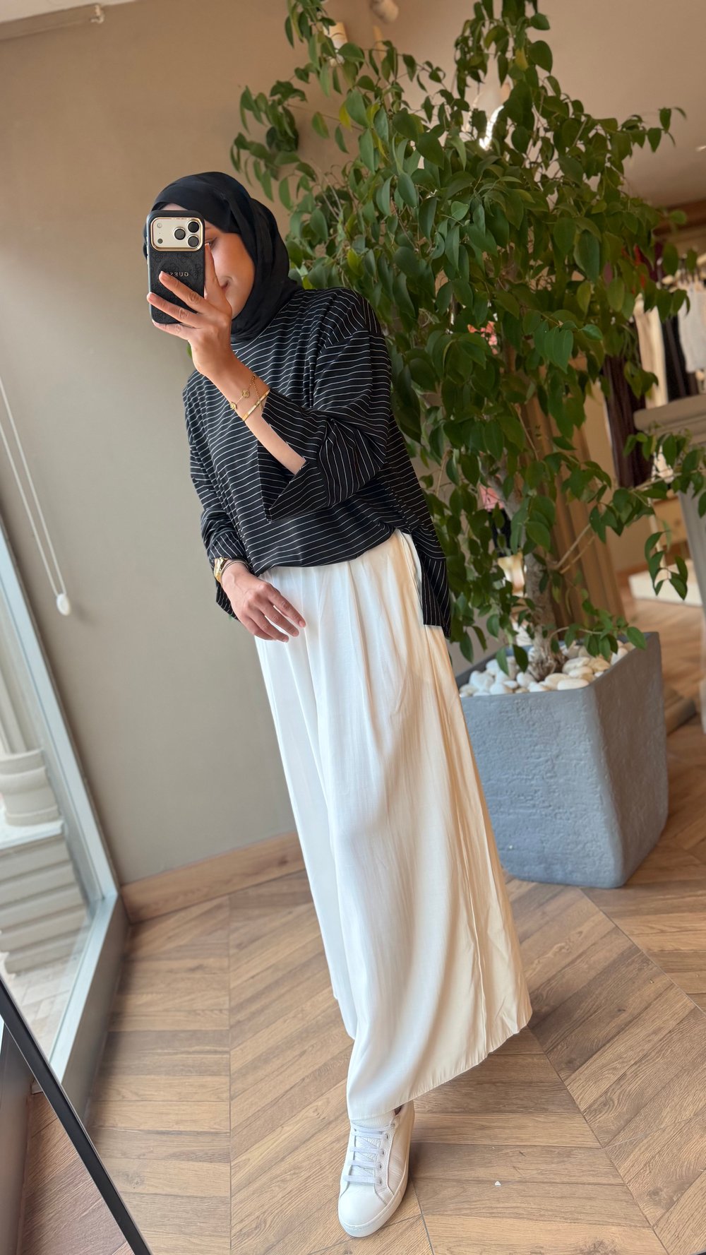 NOREL Çizgili Oysho Sweat | Siyah