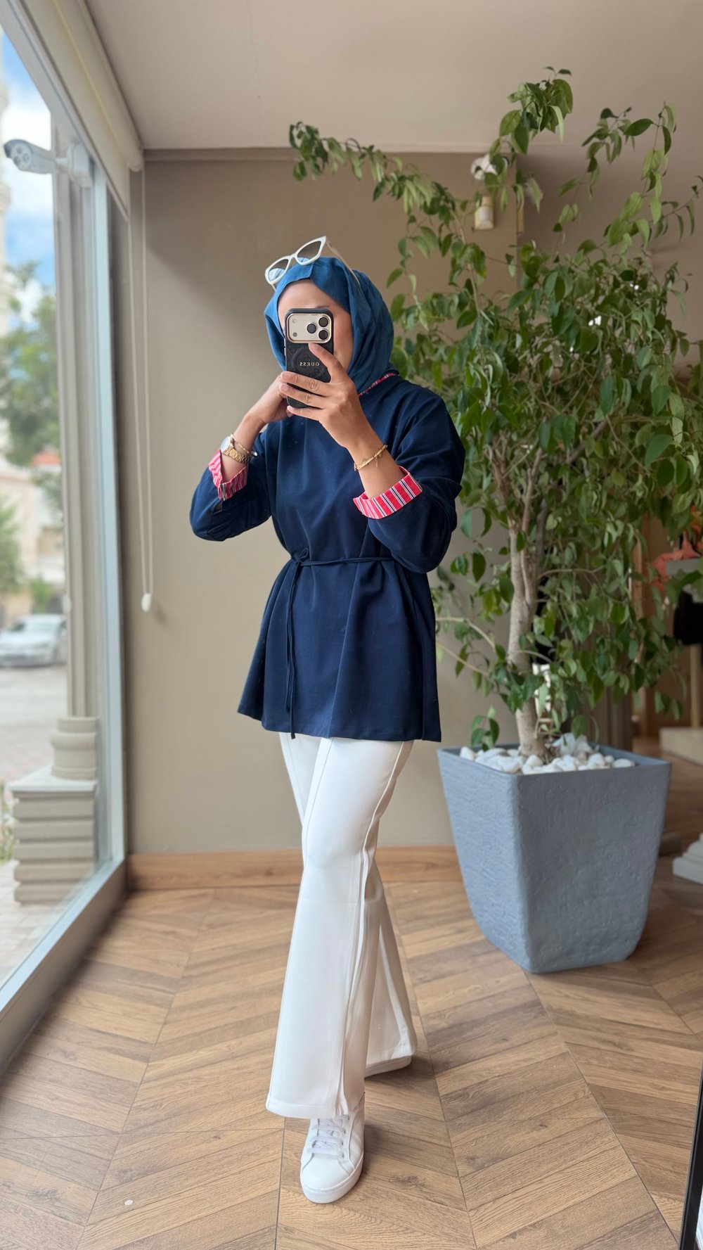NOREVA Garni Detaylı Tunik | Lacivert