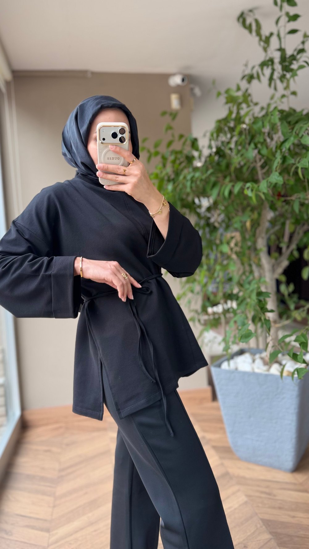 Oysho Kumaş Bağlamalı Tunik | Siyah