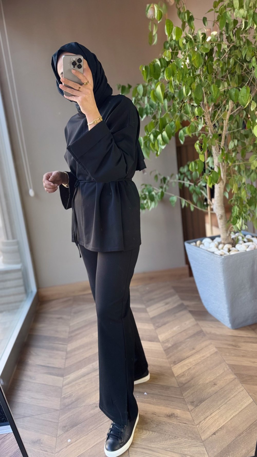 VERA Gold Düğme Detaylı Takım | Siyah