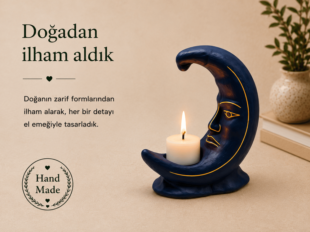 Seramik Ay Dede Mumluk Tütsülük