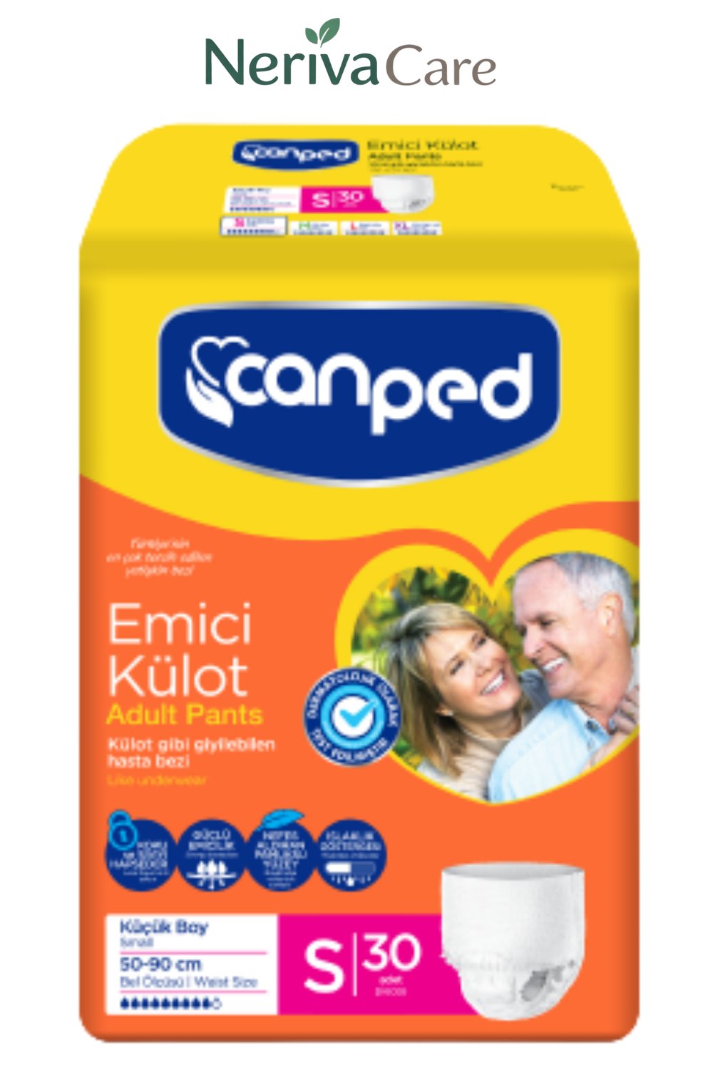 Canped Emici Külot Hasta Bezi S Beden 30 Adet | Yüksek EmicilikKülot Hasta Bezleri (Emici Külot)nerivacareCanped Emici Külot Hasta Bezi S Beden 30 Adet | Small Boy Yüksek Emicilik
