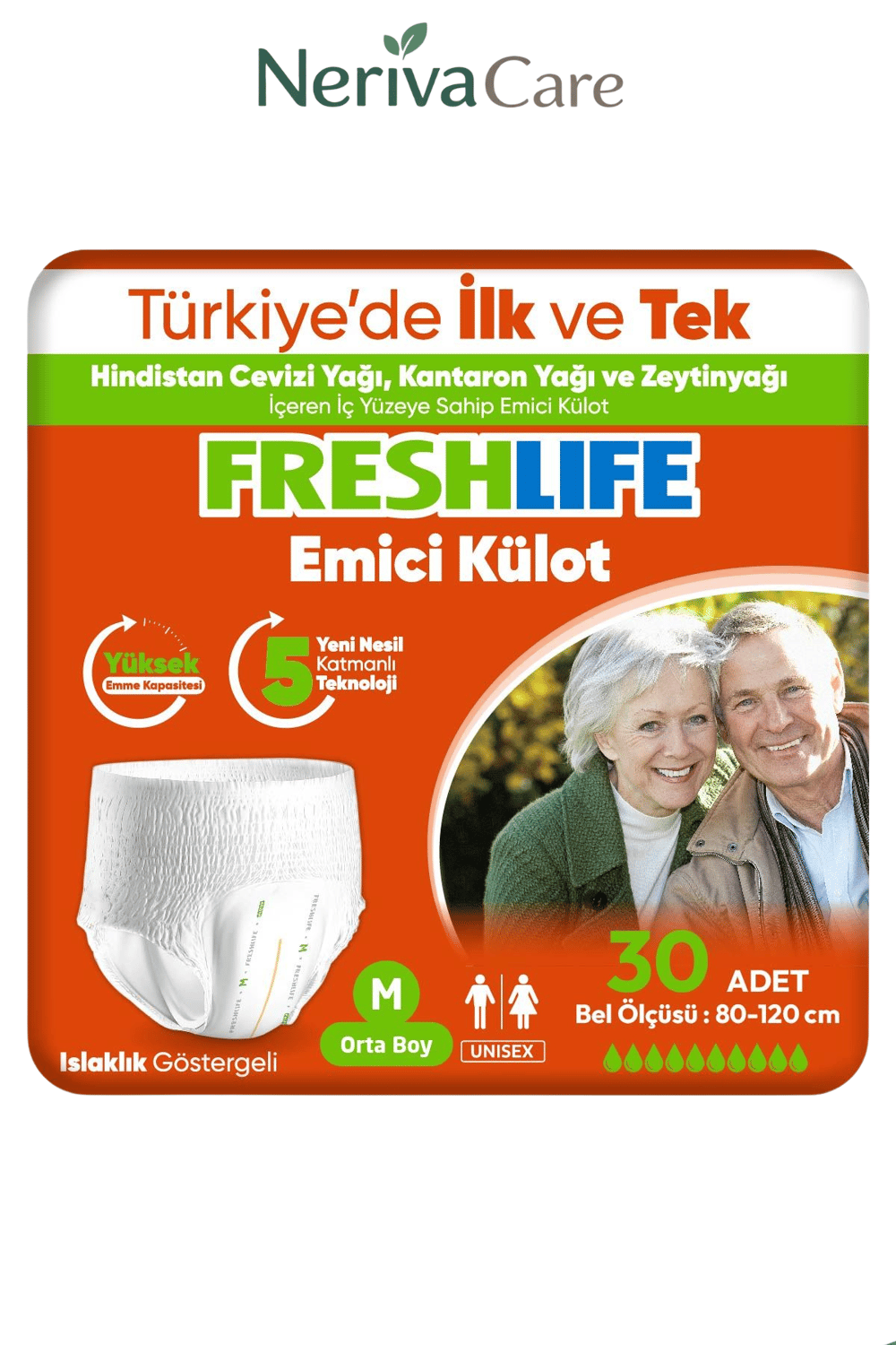 FreshLife Emici Külot Hasta Bezi M Beden 30 Adet | Yüksek EmicilikKülot Hasta Bezleri (Emici Külot)nerivacareFreshLife Emici Külot Hasta Bezi M Beden 30 Adet | Medium Boy Yüksek Emicilik