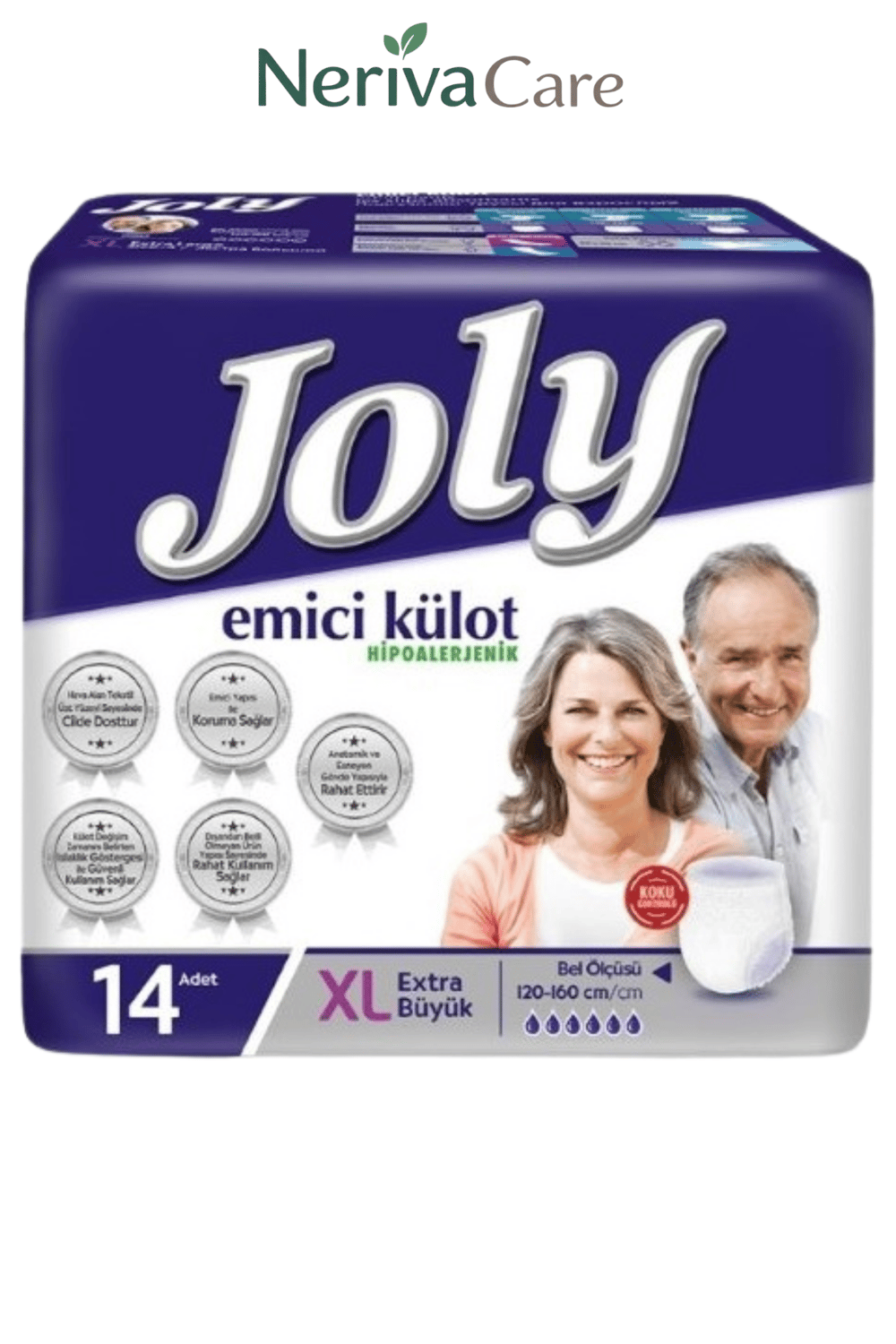 Joly Emici Külot Hasta Bezi XL Beden 14 Adet | XLarge Boy Yüksek Emicilik