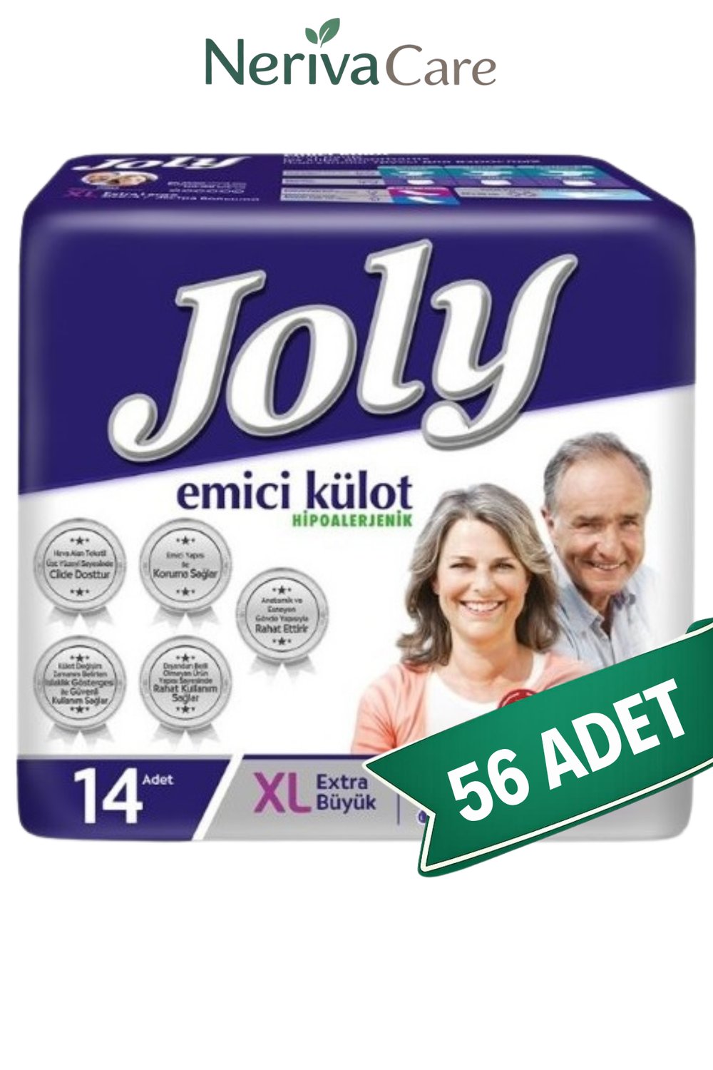 Joly Emici Külot Hasta Bezi XL Beden 56 Adet | XLarge Boy Yüksek Emicilik