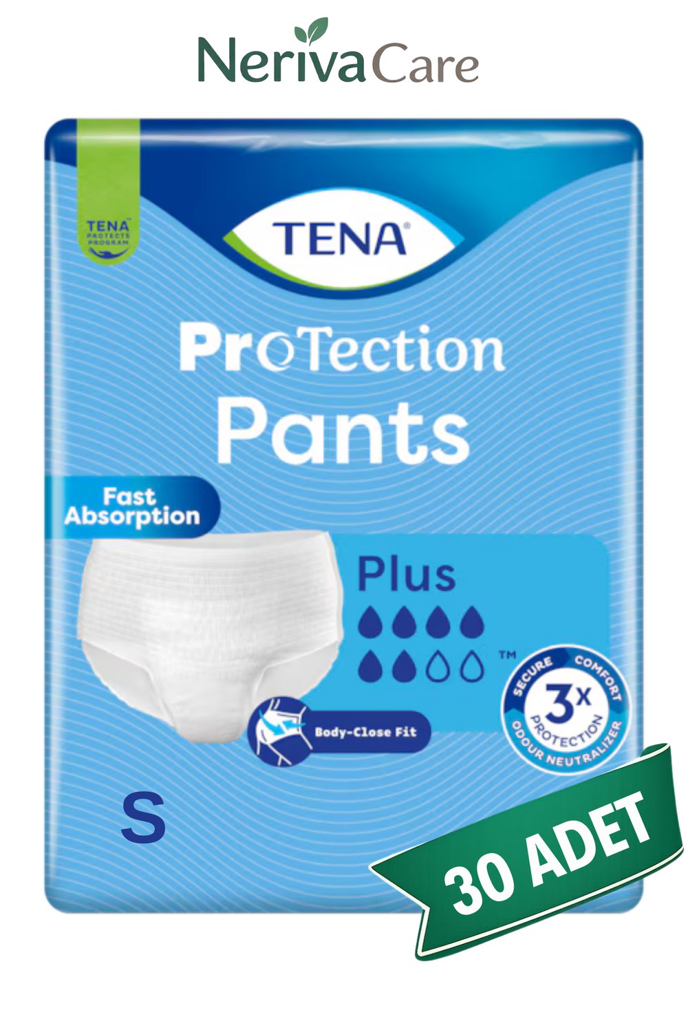 TENA ProTection Pants Plus Emici Külot Hasta Bezi S Beden 30 Adet | Artırılmış Günlük KorumaKülot Hasta Bezleri (Emici Külot)nerivacareTENA ProTection Pants Plus Emici Külot Hasta Bezi S Beden 30 Adet | Small Boy Orta Emicilik
