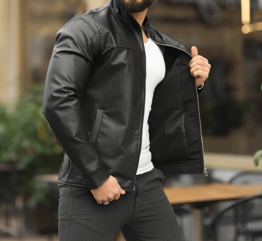 Baharlık Basic Deri Fermuarlı Ceket 
