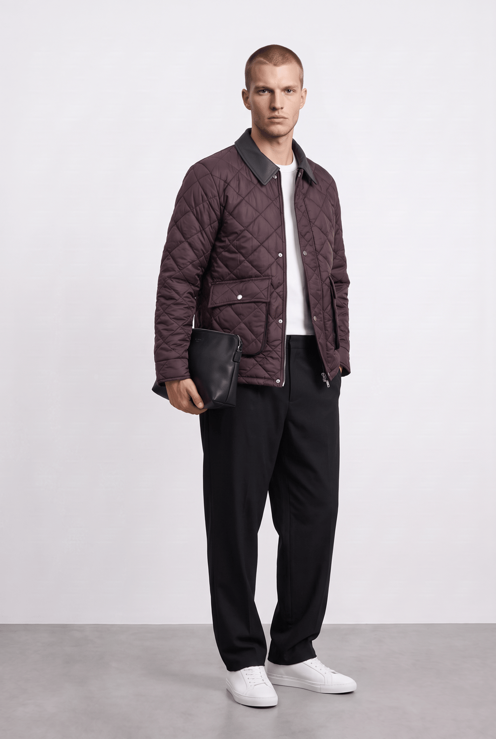 Baklava Kapitone Barbour Model Bordo Ceket