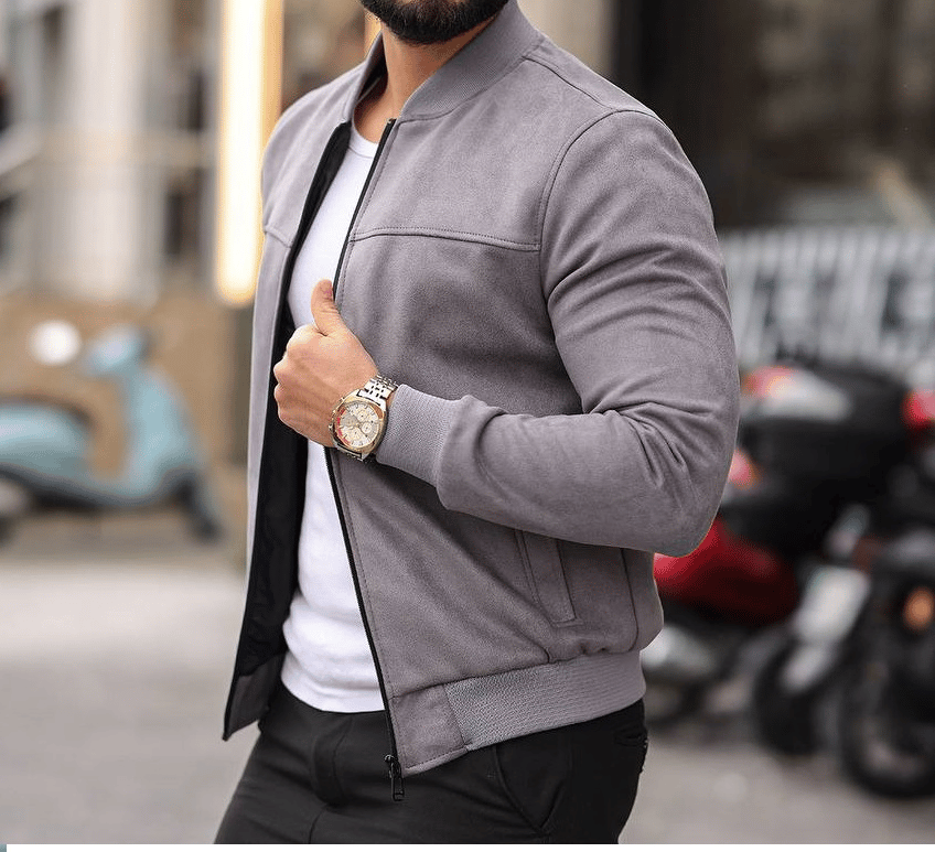 Mevsimlik Basic Gri Astarsız Kolej Ceket