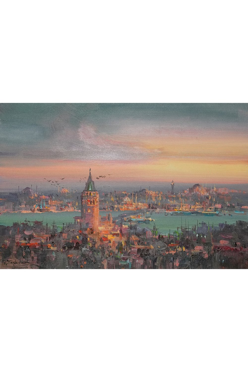 Gün Batımı Işıklarında Galata Kulesi ve Tarihi Yarımada