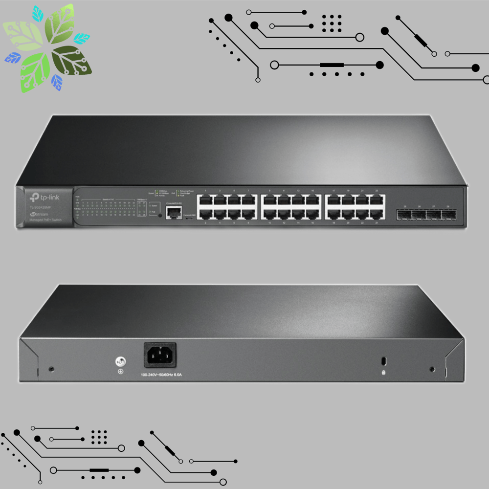 TP-Link Omada TL-SG3428MP 28 Port Gigabit L2 Yönetilebilir 24 Port PoE+ 384w , 4xSFP Switch 