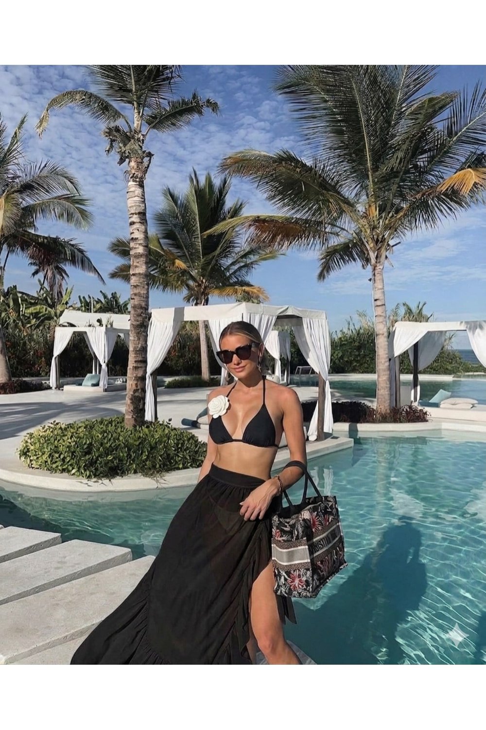 Gardenya bikini pareo set