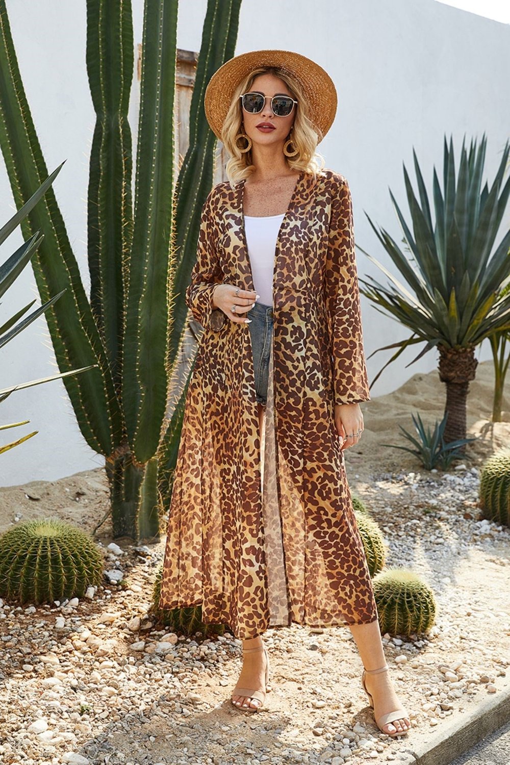 Manolya Leopar desenli pareo