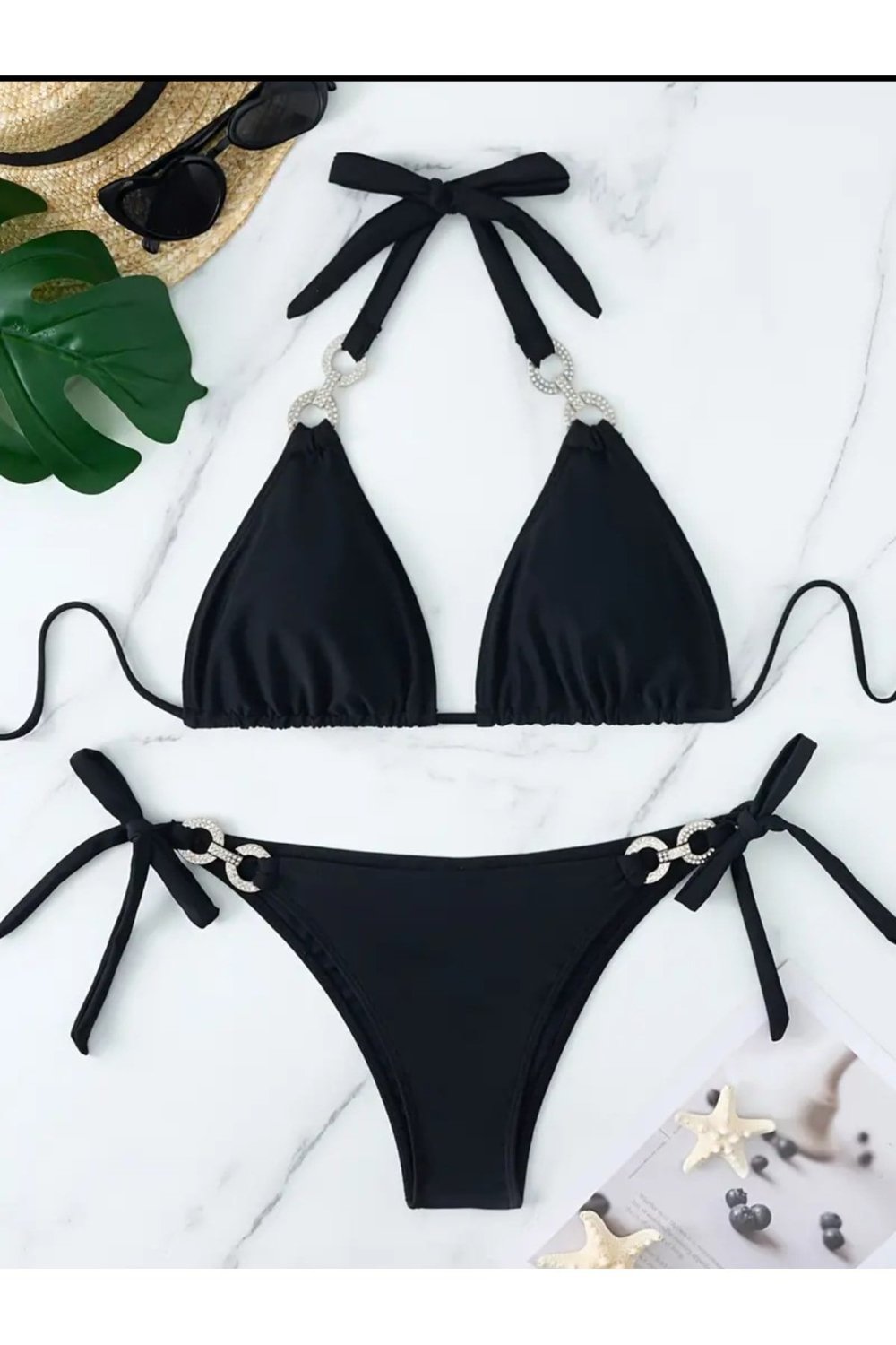 Monero taşlı bikini takım