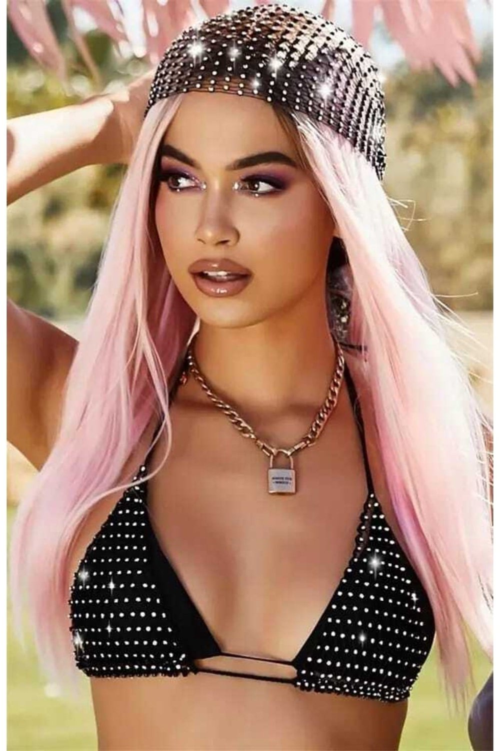Taşlı Bikini Üst