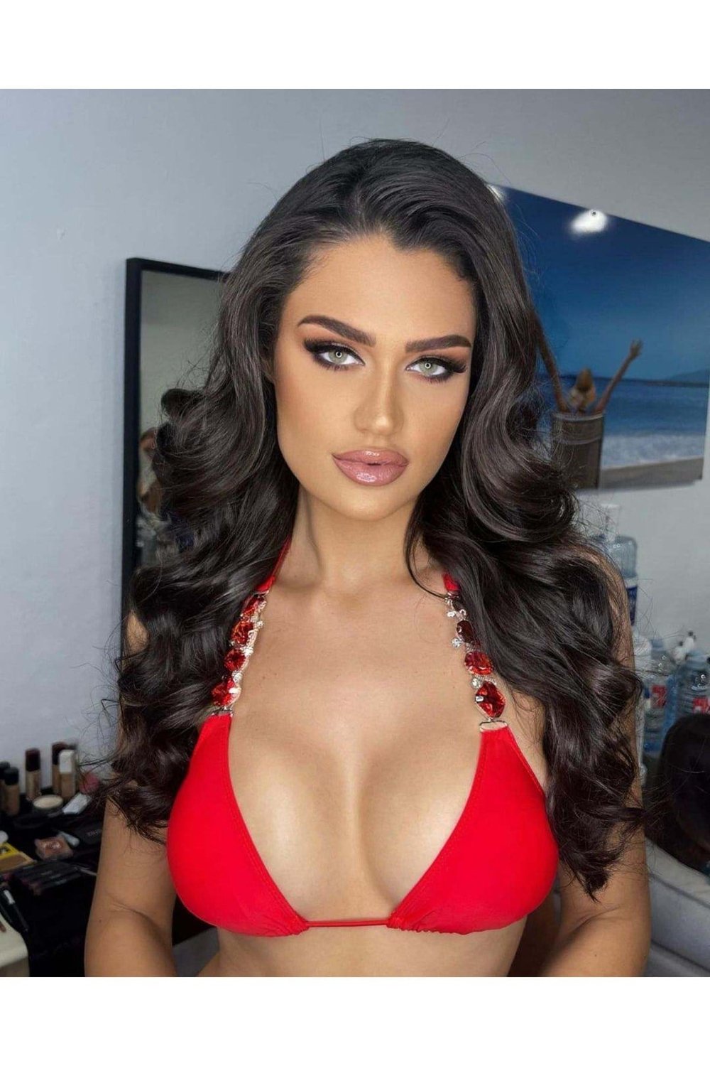 Taşlı Bikini Üstü
