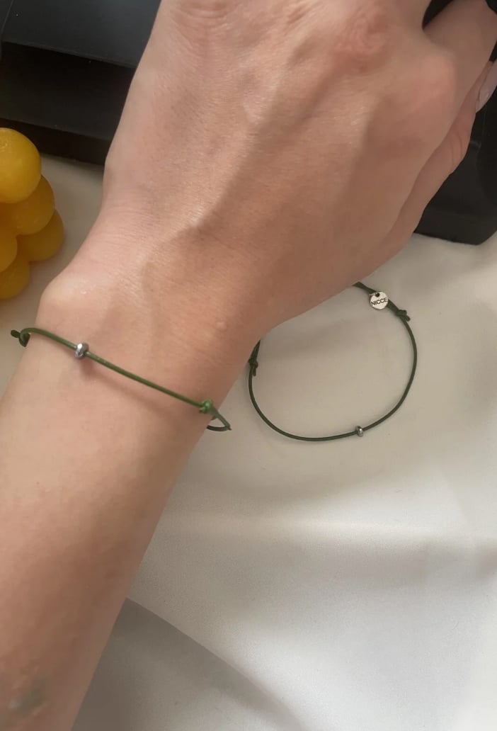 Handmade Yeşil Deri İp Bileklik