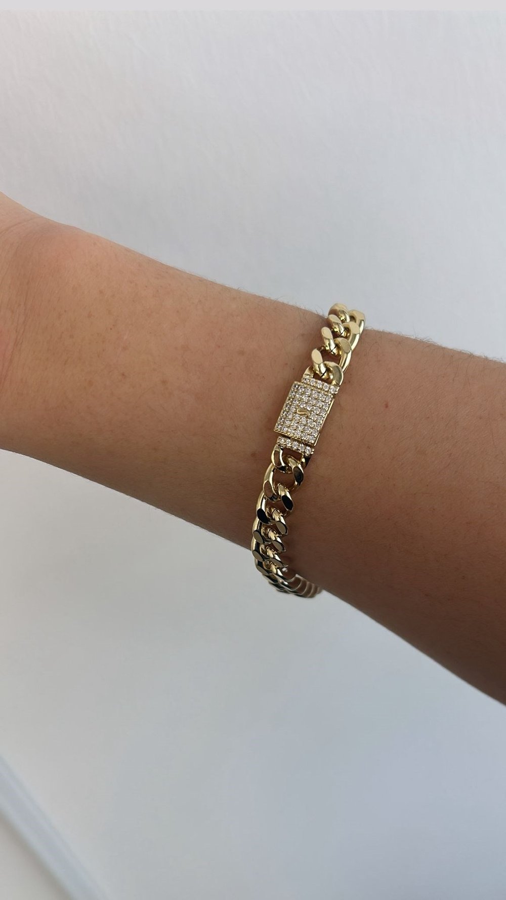 14k Gold Gurmet Zincir Bileklik 22cm