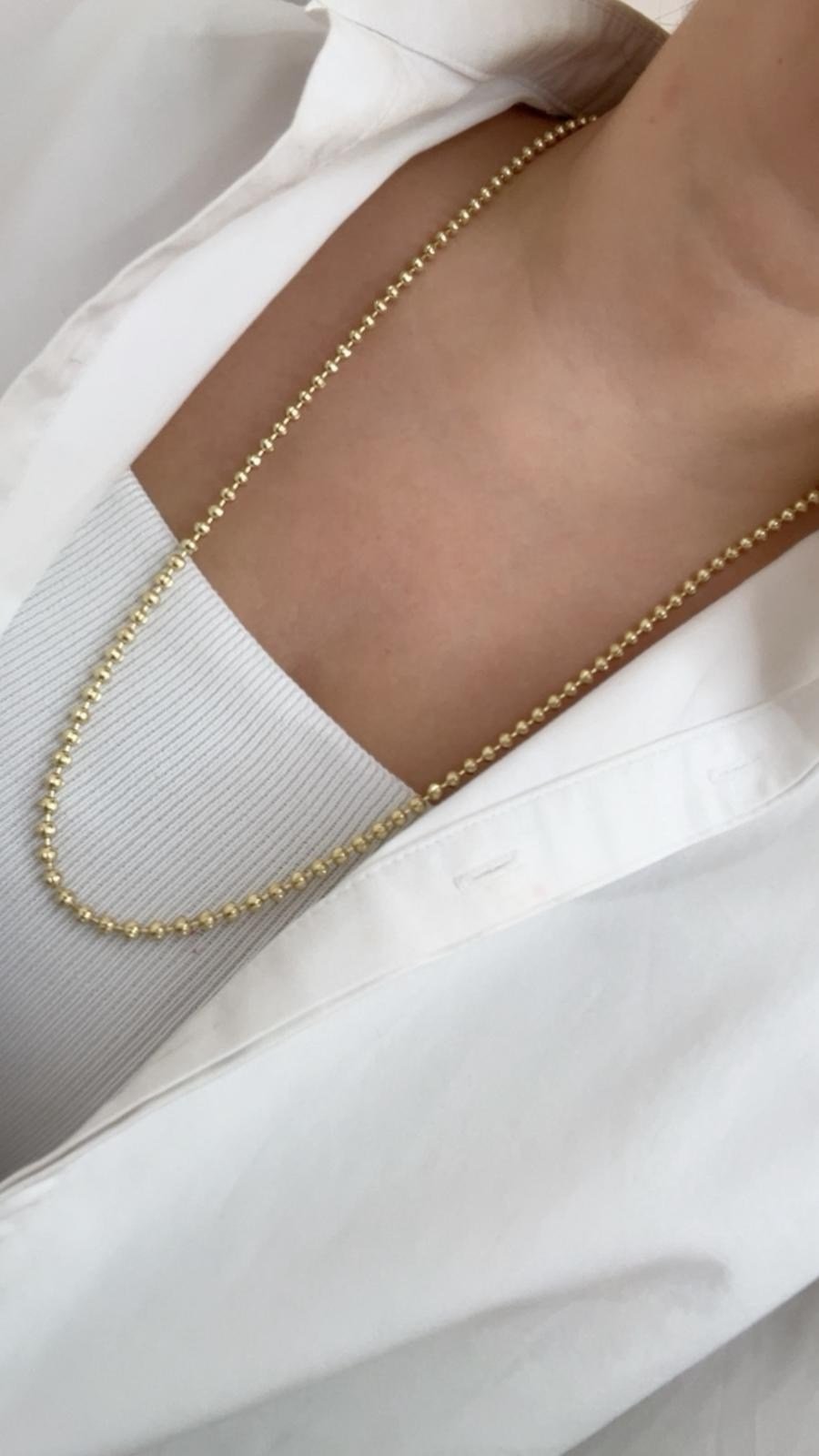 14K Gold Vip Seri Dorika Kolye 70cm